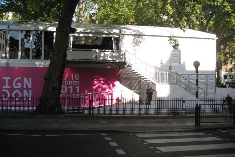 Neptunus dubbledecker Pavilion of art and design london exhibition tent