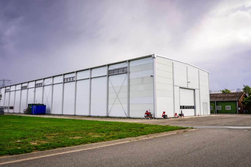 Tijdelijk gebouw na brand